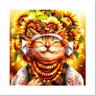 sunny cat Posters and Art